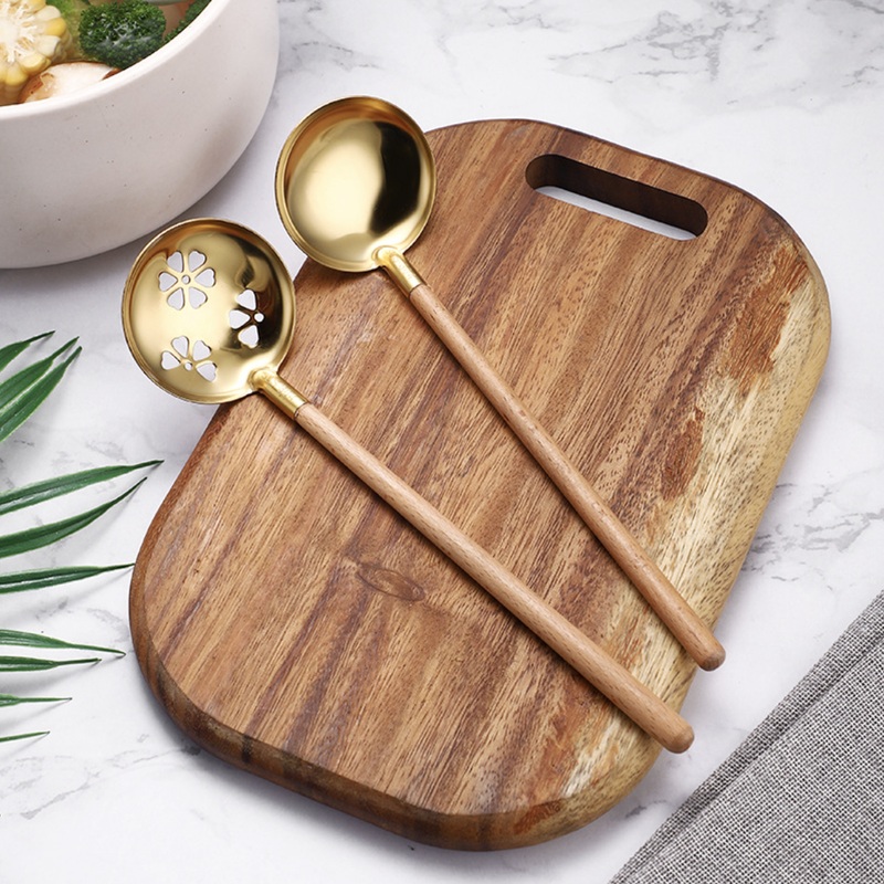 Golden Serving Spoon Set