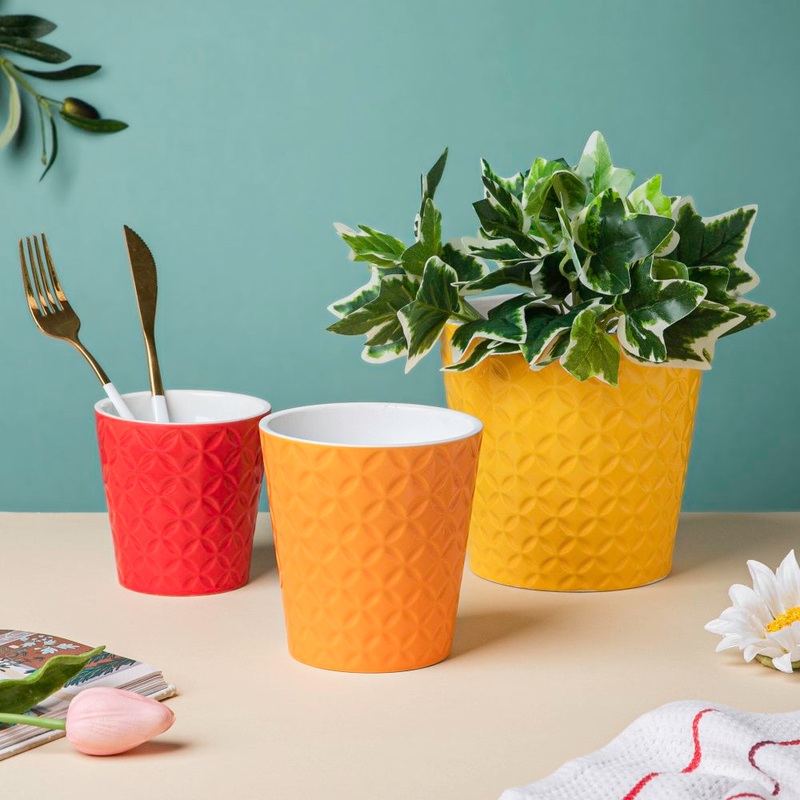 Colourpop Ceramic Planters Set Of 3