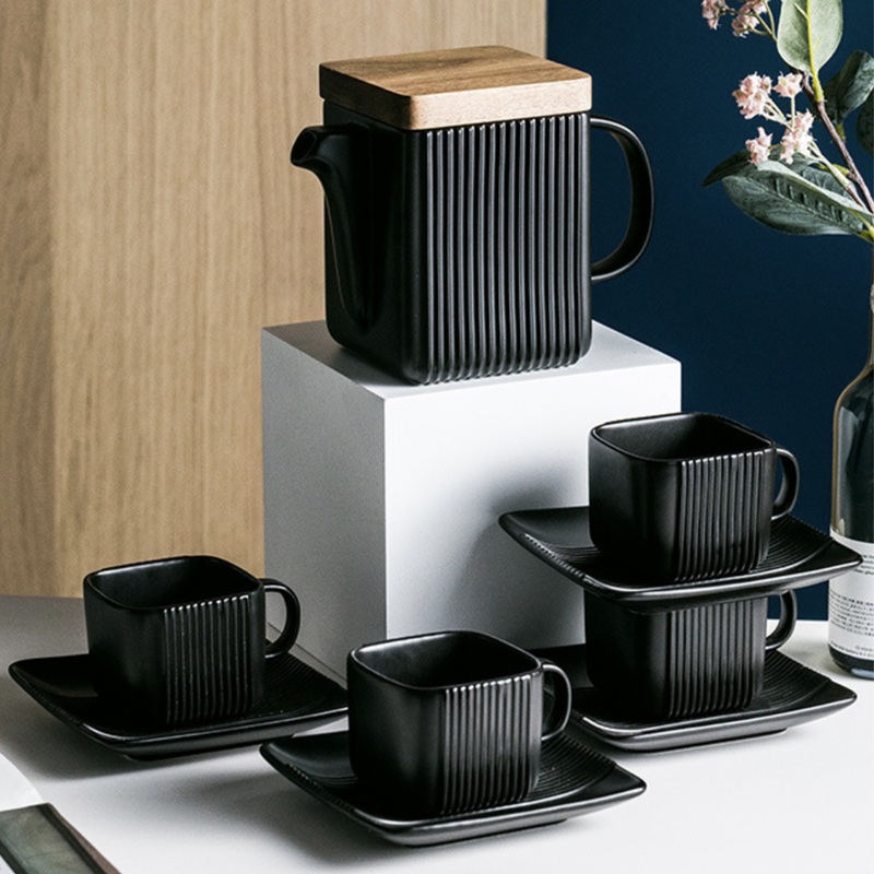 Ceramic Tea Set Black