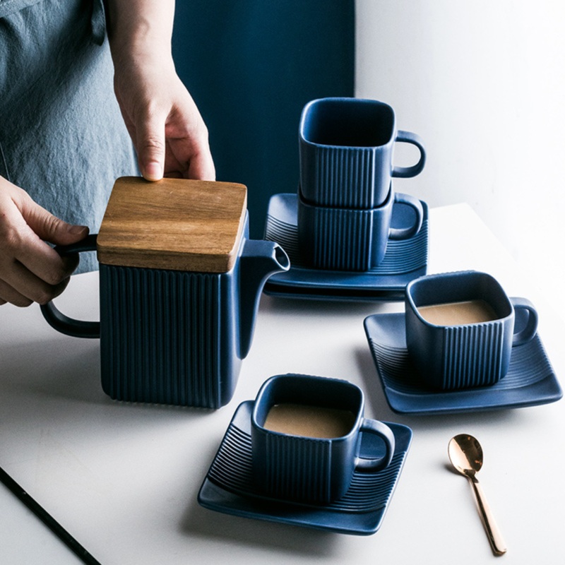 Ceramic Tea Set Blue