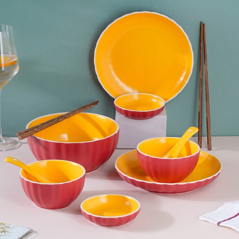 Chrome Red 11 Piece Pasta Set Set For 2