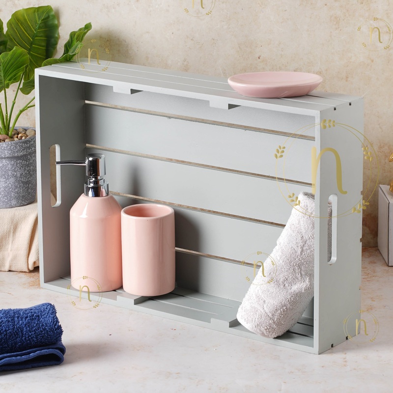 Grey Wooden Crate