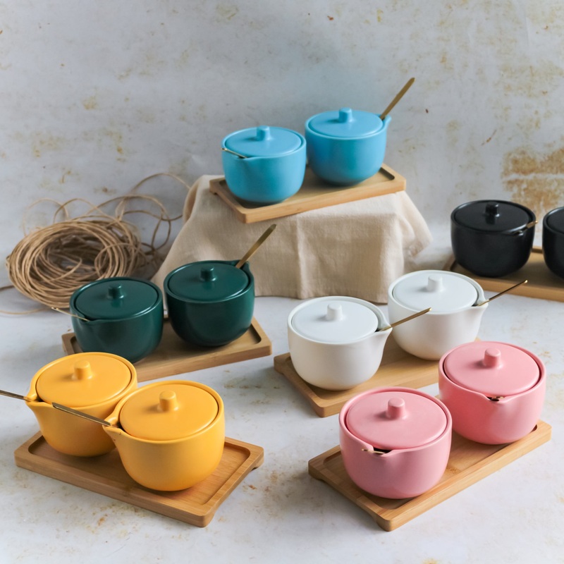 Pickle Jars With Tray Set of 2