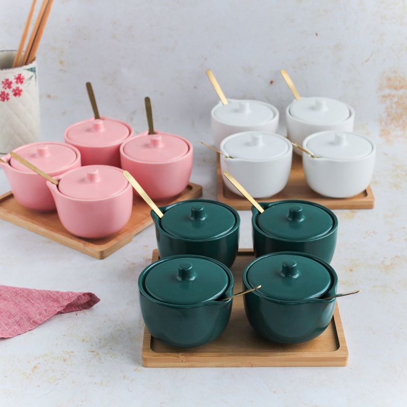 Pickle Jars With Tray Set of 4
