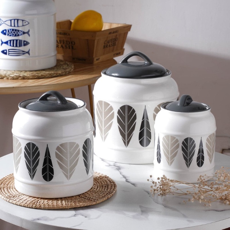 Airtight Jars Black And White