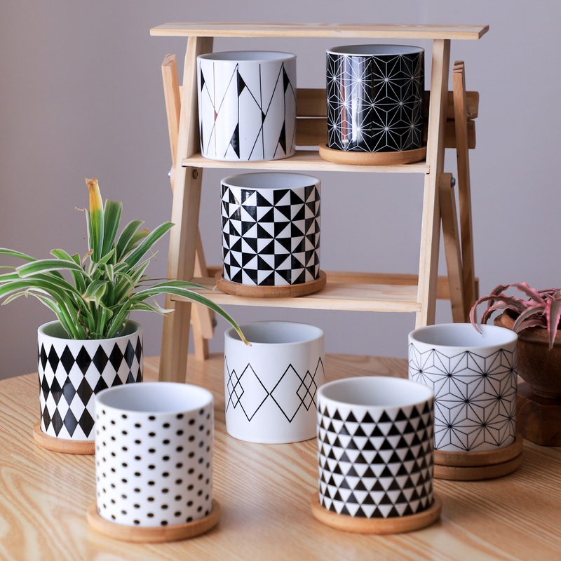 Black And White Planter