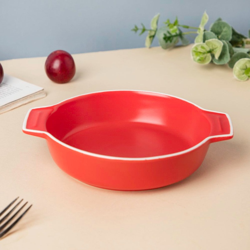 Ceramic Baking Pot Red Small 400ml