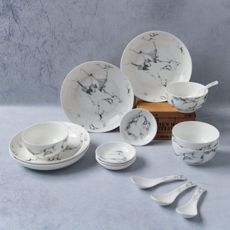 Marble Crockery Set