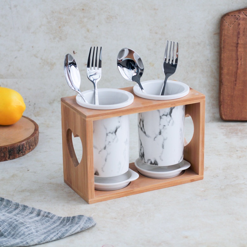 Marble Cutlery Holder