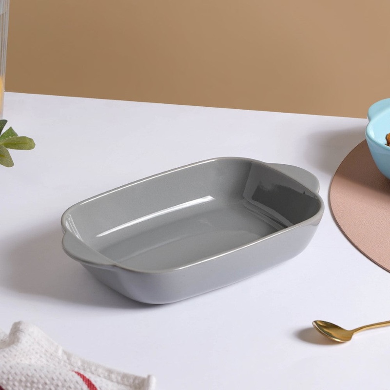 Microwave Oven Baking Dish Grey 8.5 Inch