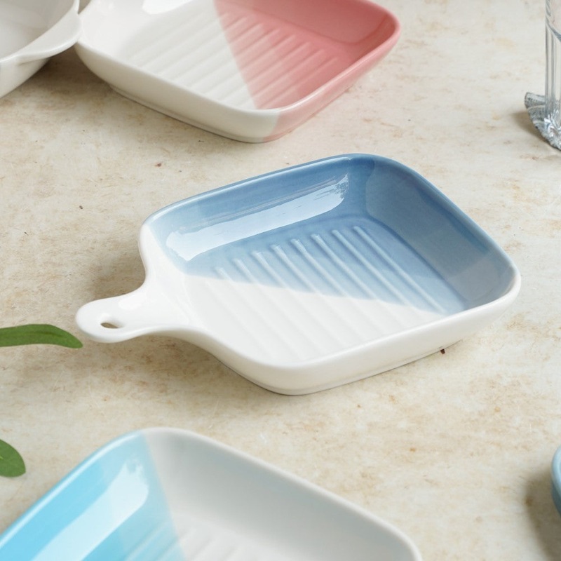 Ombre Plate With Handle
