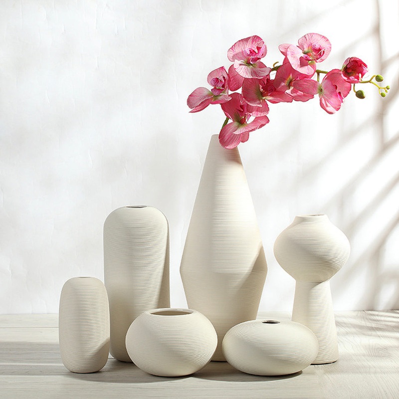 White Flower Vases