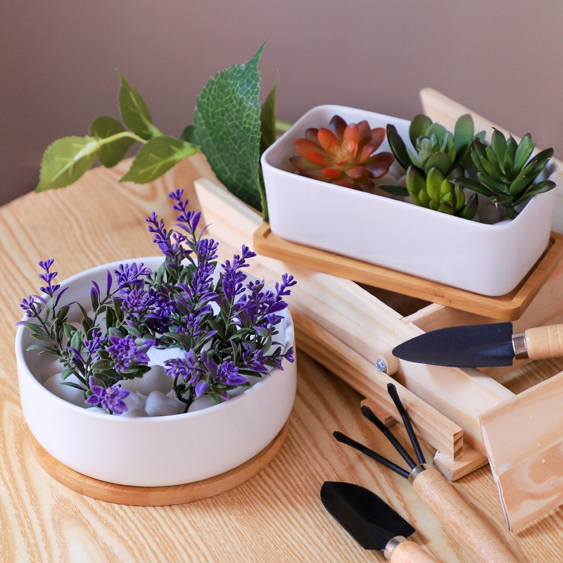 White Plant Pot