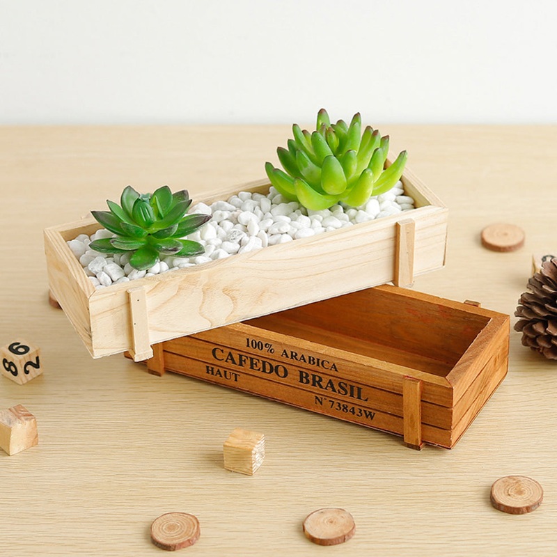 Wooden Plant Holder - Set of 2