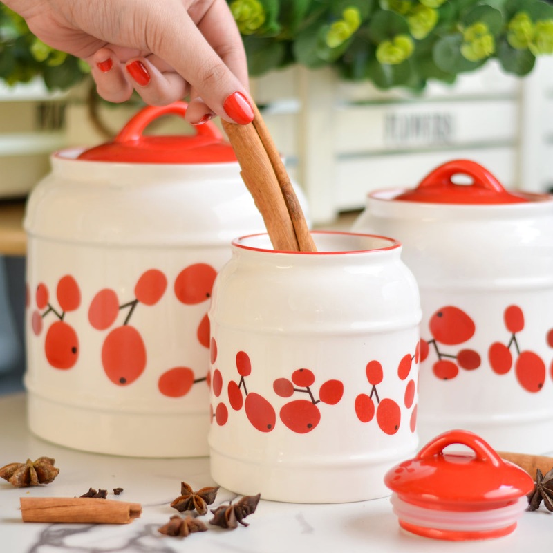 Airtight Jars Red