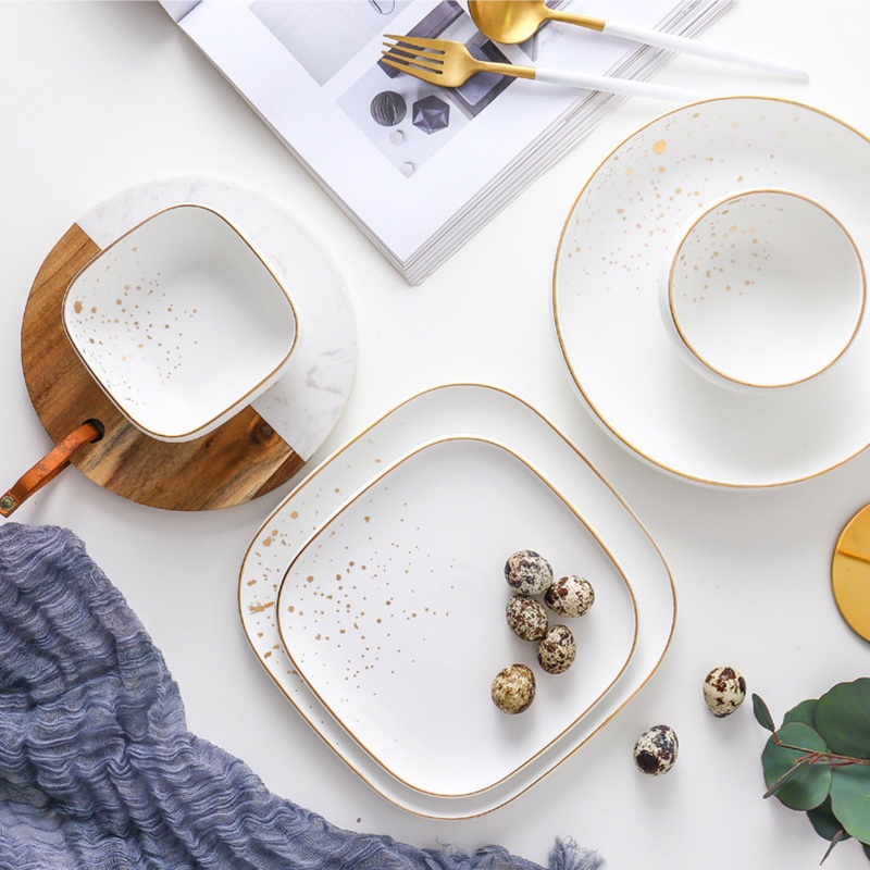 CARA White Square Deep Plate