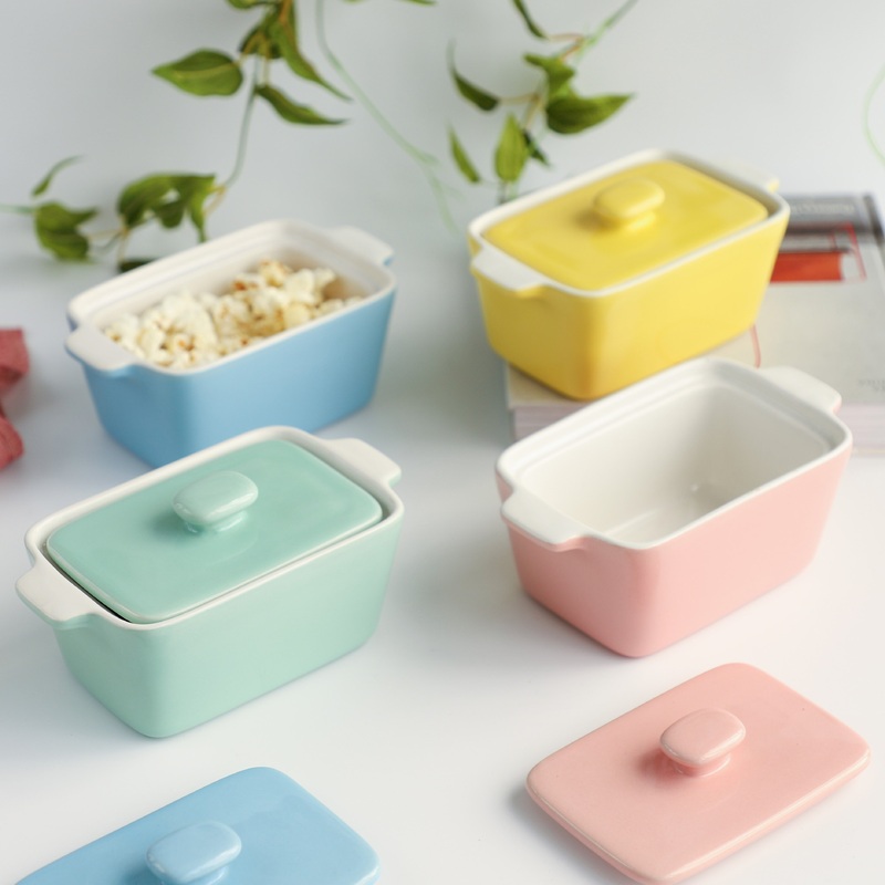 Ceramic Pastel Bowl- Rectangle