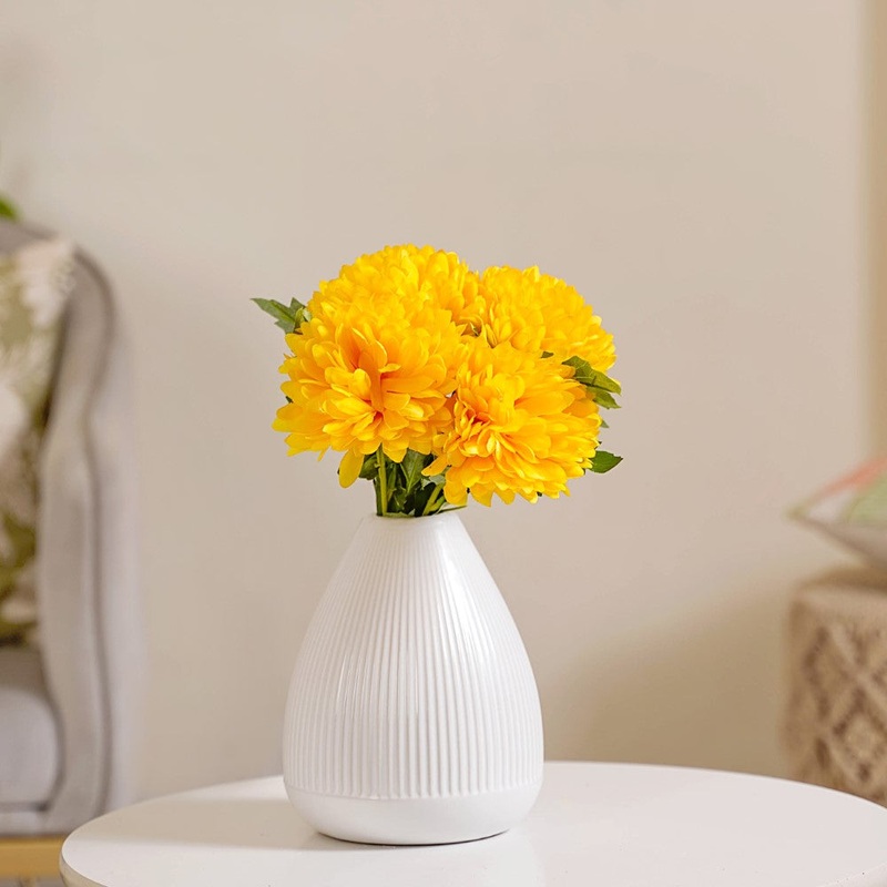 Chrysanthemum Flower Yellow Set Of 5