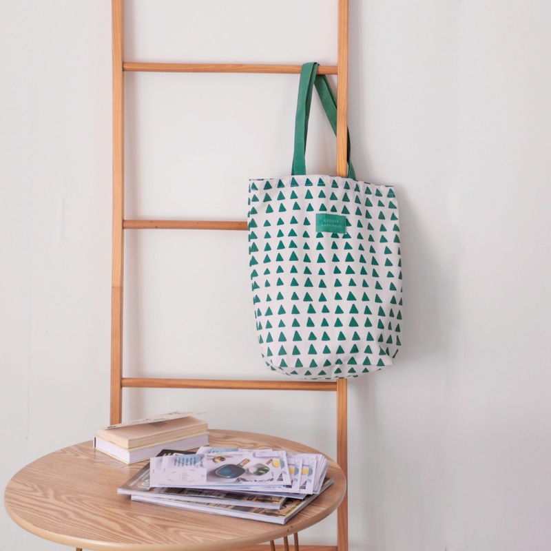 Green And White Tote Bag