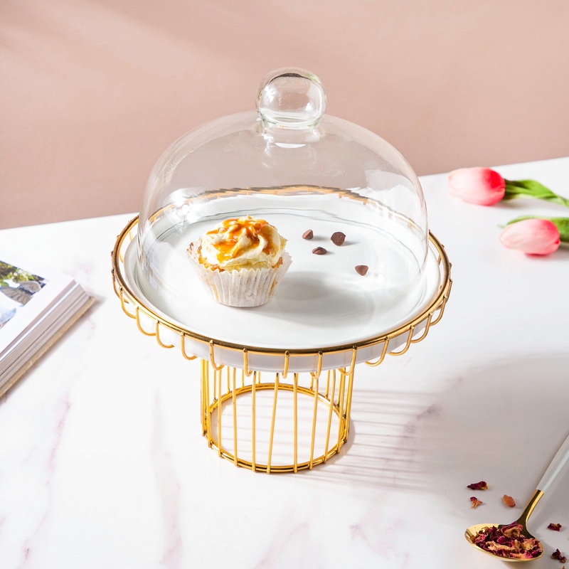 Metallic Cake Stand 8 inch
