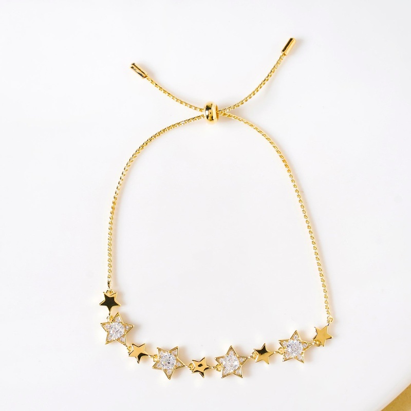 Constellation Of Stars Gold Chain Bracelet