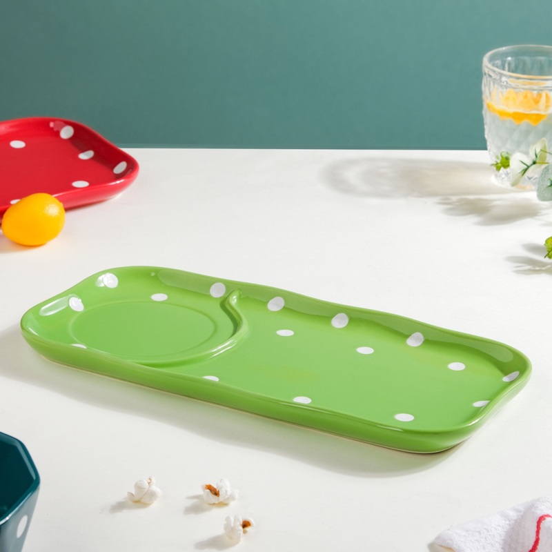 Dots Soup Plate Green