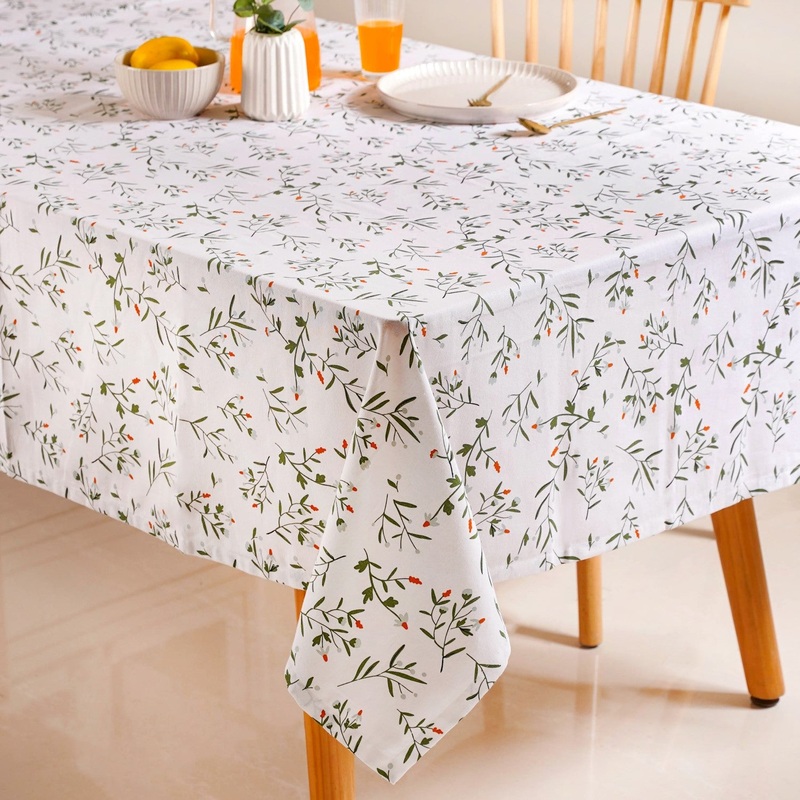 Premium Cotton Floral Table Cover For 6 Seater 154 x 208cm