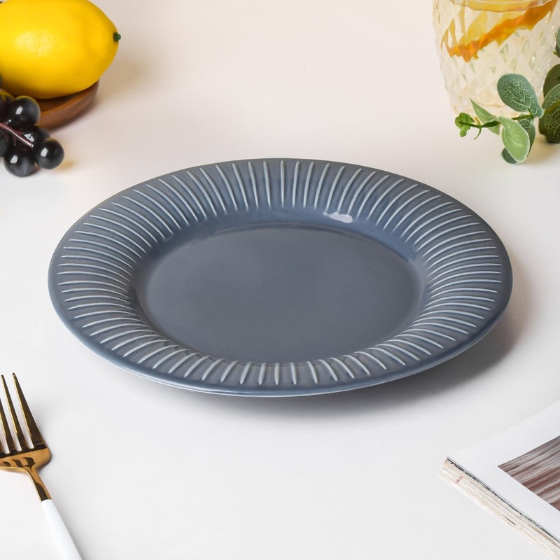 Royal Dinner Plate Greyish Blue Large 9.5 Inch
