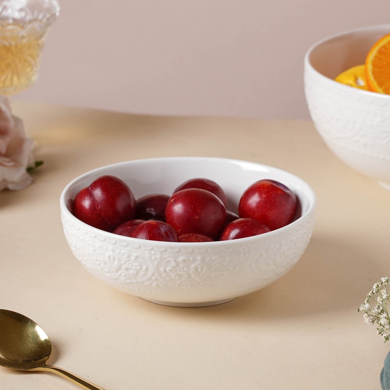 Serena Pearly White Snack Bowl 6 Inch 500 ml