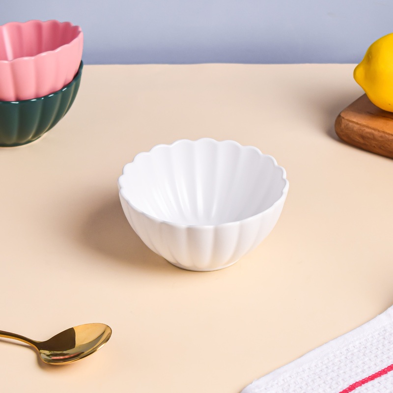 Snow White Scallop Snack Bowl 250 ml