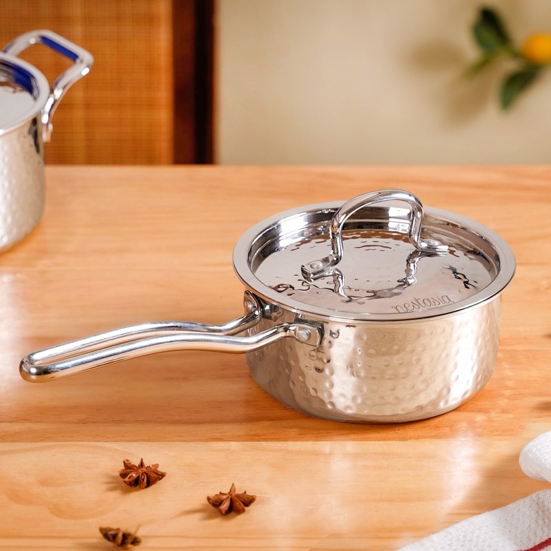 Tri Ply Stainless Steel Deep Saucepan 1500ml