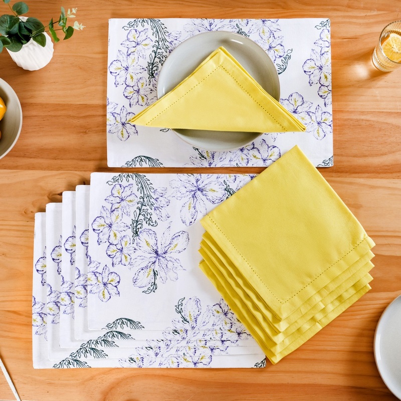 Verde 12 Piece Table Mat And Napkin Set