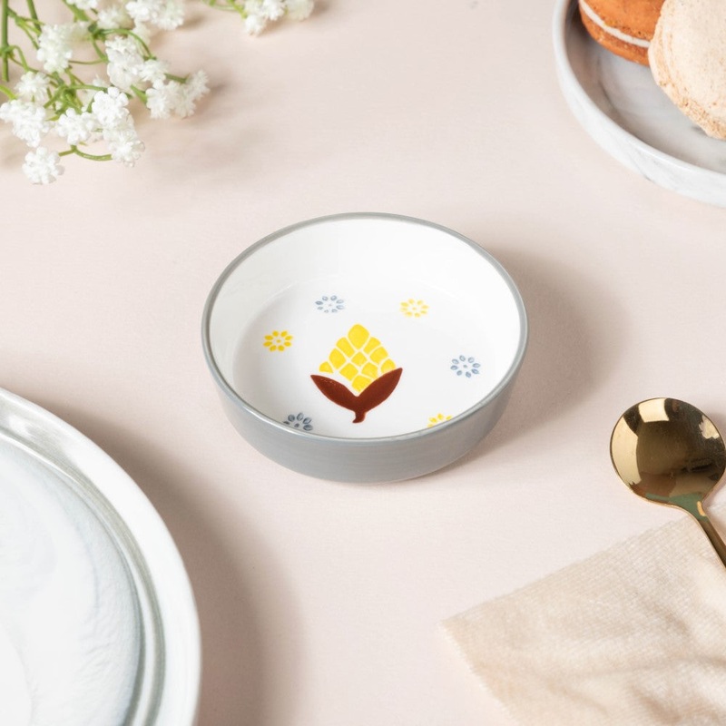 Bloom Dessert Plate Grey