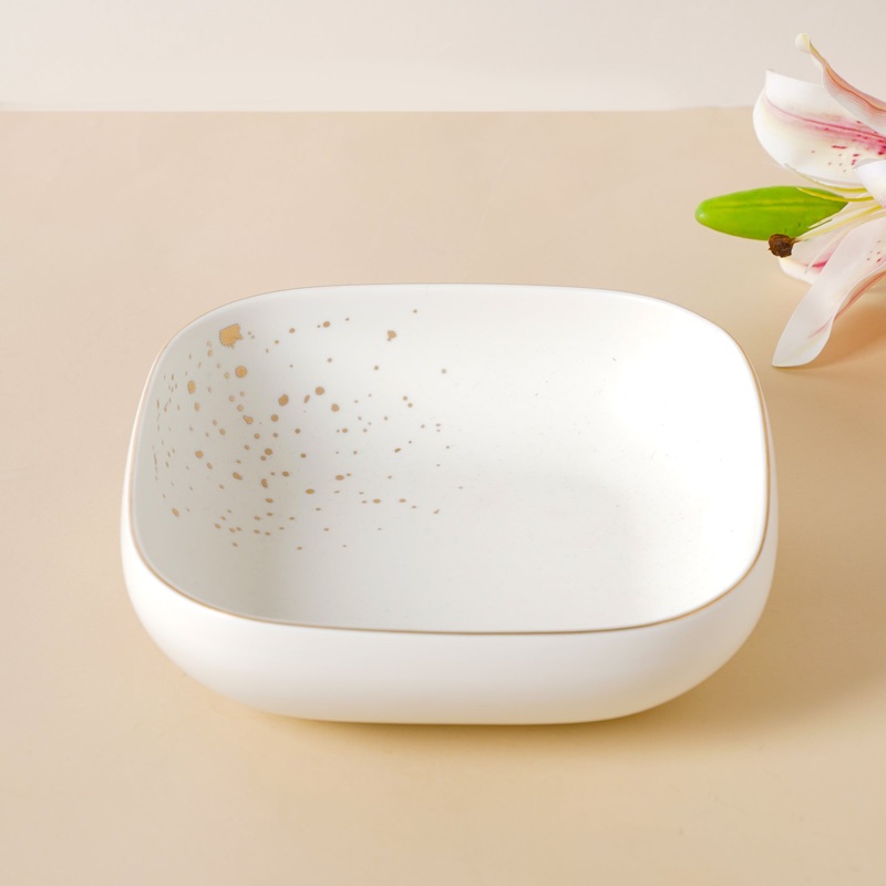 Cara White Square Serving Bowl