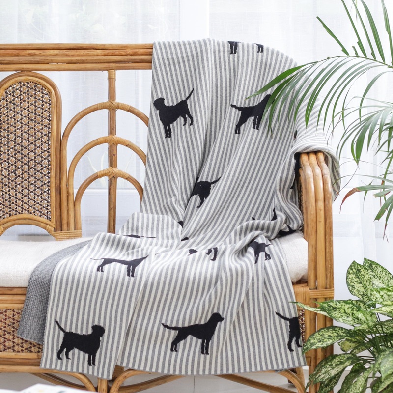 Grey Knitted Blanket