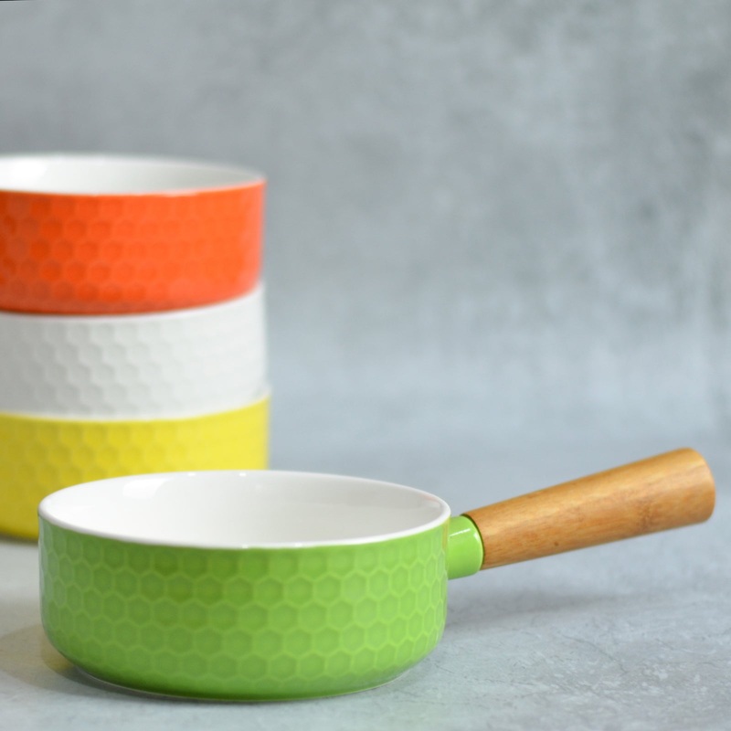 Light Green Bowl with Handle