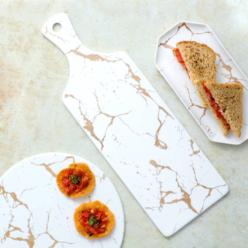 Marble Serving Platter White