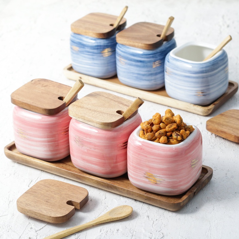 Pink Spice Jar Set