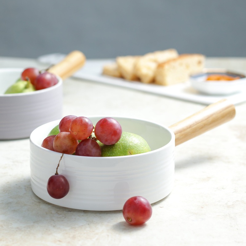 White Bowl with Handle