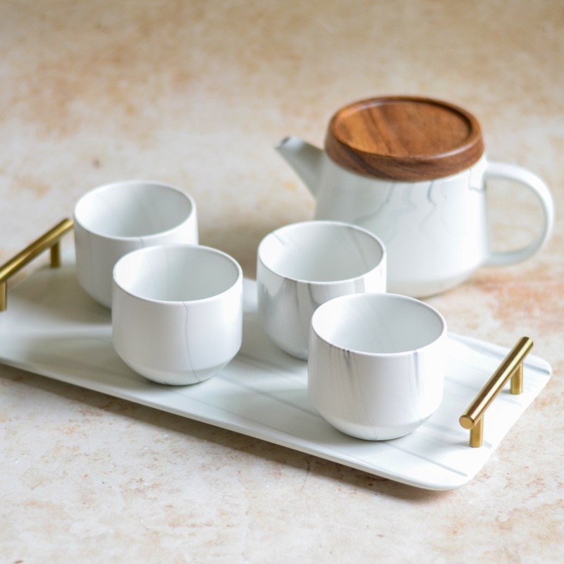 White Tea Set