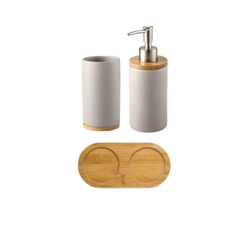 Bathroom Set of 2 Grey