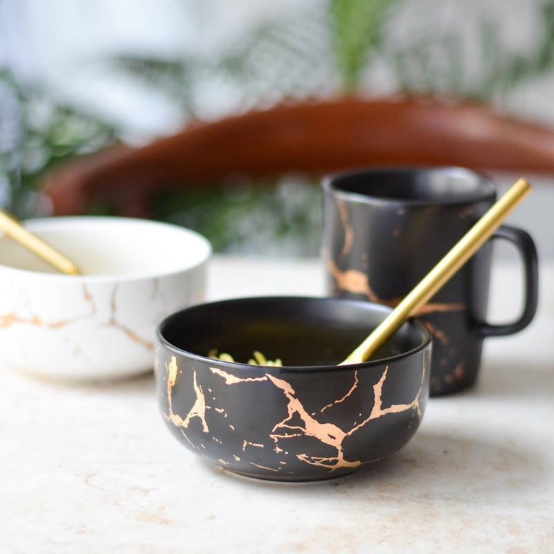 Black Marble Bowl 400 ml