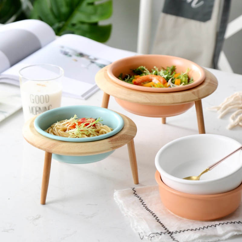 Bowl with Stand Orange