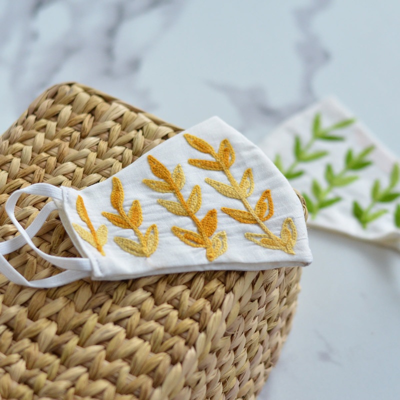 Cloth Yellow Leaf Mask