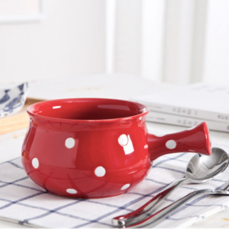 Dots Ceramic Pot Red 500 ml