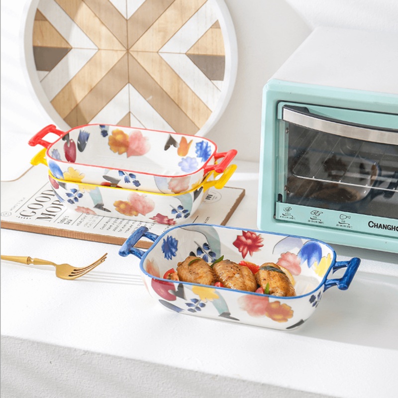 Floral Baking Deep Dish