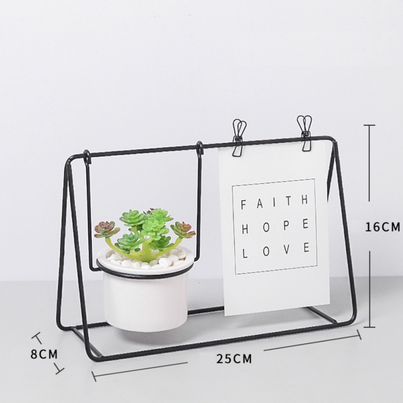 Frame Planter Black with Plant