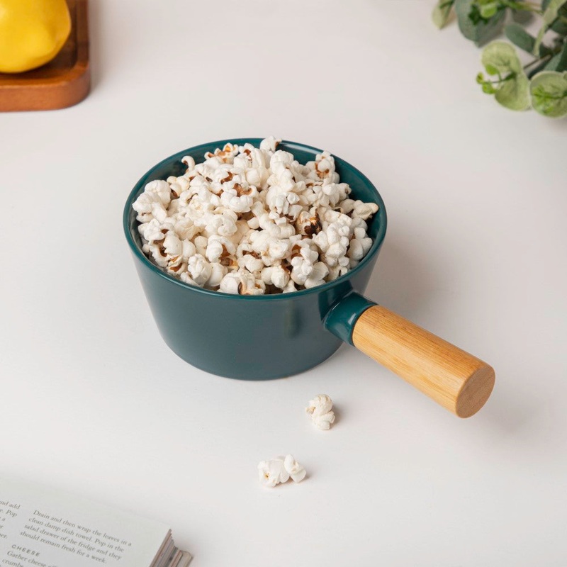 Green Bowl With Handle