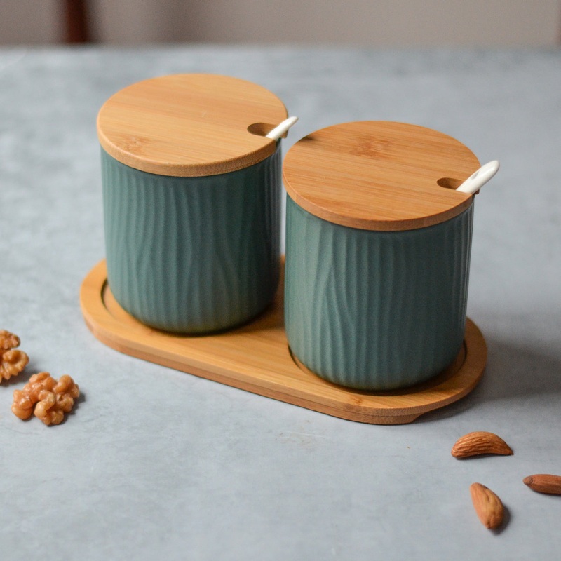 Green Spice Jar Set