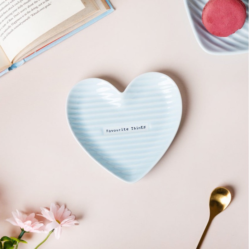 Heart Starter Plate Small Blue
